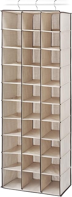 Whitmor 30 Section Hanging Shoe Shelves, Tan