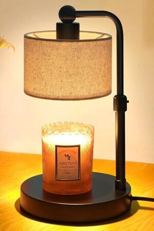 Candle Warmer Lamp with Timer, Adjustable Height Candle Warmer Lamp with 2 Bulbs, House Warming Gifts New Room Decor, Bedroom Decor Compatible with Various Candles, Mother's Day Gifts Birthday Gifts