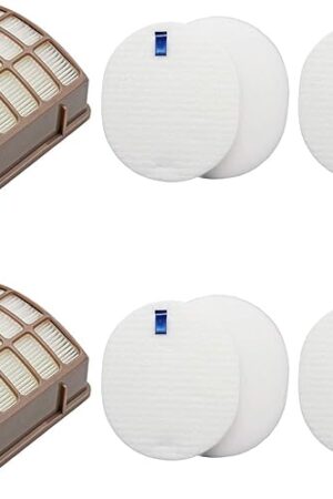 Vacuum Filters Replacement Set for Shark Navigator Rotator Professional NV70 NV71 NV80 NVC80C NV90 NV95 UV420, Compare to Part # XHF80&XFF80, 2 Post Filters + 4 Foam Filters + 4 Felt Filters