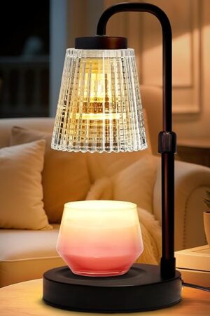 Adjustable Candle Warmer Lamp with Timer: Height Adjustable Birthday Gift for Women for Scented Jar Candles - Safe, Flameless Lighting and Fragrance Warmer for Home Office Decor