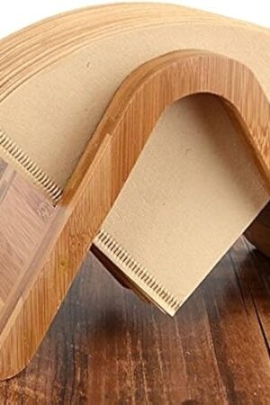 Bamboo Coffee Filter Holder - Storage Rack & Stand for 4 Filter Papers (Type A)