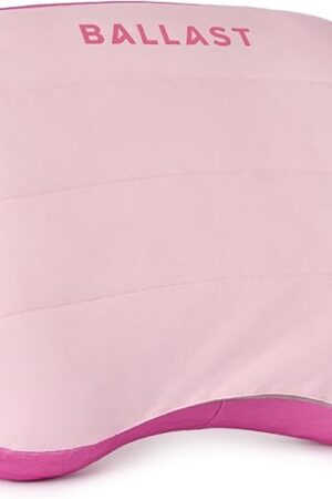 Ballast Beach Pillow – Comfy, Durable & Compact, Stays Put on Windy Beaches with Patented Sand Pouch, Inflatable Pillow for Beaches, Pools, Camping, Festivals and Travel (Flamingo Pink)