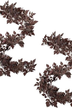 WBHome Artificial Cimicifuga Seeded Garland 6Ft - 2 Pack