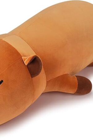 30'' Giant Capybara Plush Stuffed Animal- Capybara Plush Pillow Plushies, Large Sleeping Capybara Plush Toy, Cute Hugging Capybara Stuffed Animal, Birthday Gifts for Kids Girls Boys