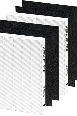 AP-1512HH Air Purifier Replacement Filter Set for Coway Airmega AP-1512HH and and Airmega 200M air Purifier, 2 HEPA and 4 Carbon Filters, Compared to Part #3304899