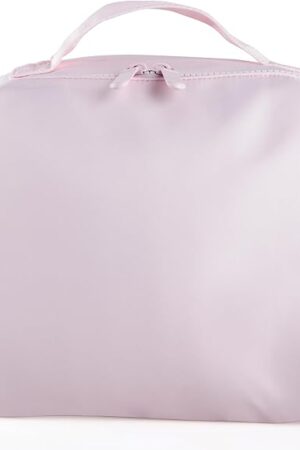 -Modern Nylon waterproof -Insulated small cute light pink Lunch Bag for woman, Lunch Box |Lunchbag|Simple|Stylish| Aesthetic| Lunchbox light Pink| Crossbody | Shoulder Strap| Sporty Look