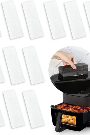12 Pcs Air Fryer Replacement Filters for 6QT Instant Vortex Plus Air Fryer with ClearCook and OdorErase, Replacement Odor Erase Air Filters for Instant Vortex Plus 6QT