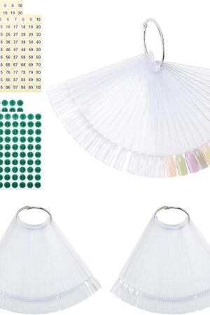 150 Pcs Nail Swatch Sticks with Ring, Square Nail Polish Color Sample Sticks Display for Board Home