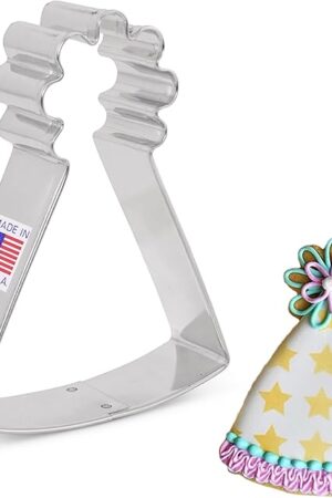 Birthday/Party Hat Cookie Cutter, 4" Made in USA by Ann Clark