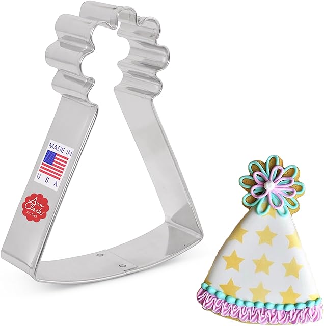 Birthday/Party Hat Cookie Cutter, 4" Made in USA by Ann Clark