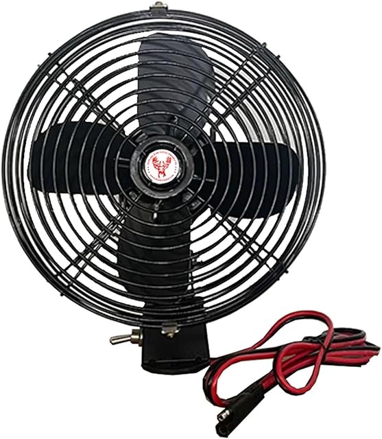 The Fan | Outdoor Deer Blind Hunting Accessory Adjustable Speed 12V 0.9 Amps 9" Blower | Mounting Hardware Included