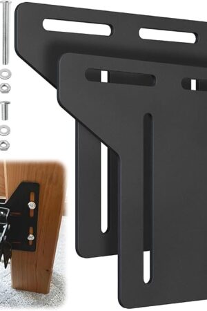 2 PCS Bed Frame Brackets Adapter for Headboard Extra, Full to Queen Conversion Kit, Heavy Duty Bed Modification Plate, Headboard Attachment for Metal Bed Frame, Headboard Adapter Kit with Hardware