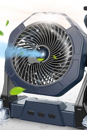 Ausic Portable Misting Fans Outdoor Cooling Fan 8 Inch Water Spray Fan