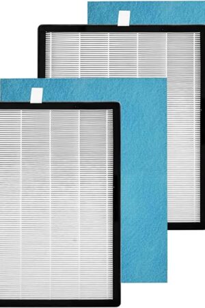 142C KJ203F Replacement Filters for Colzer 142C, Puro XYGEN P500, Moo ka KJ203F, Simpure HP9 Air Purifiers, 2 Pack H13 Ture Hepa Filter With High-efficiency Activated Carbon and 4 Pack Pre-filter