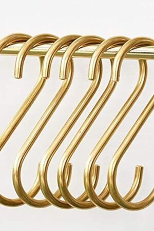 Brass 6 Pieces Gold S Shaped Hooks