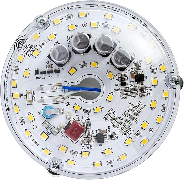 4 inch LED Ceiling Fan Light Retrofit Kit, Ceiling Light Replacement kit, Led Ceiling Flush Light Retrofit PCB,120V 18W 2200LM White 5000K (1-Pack White 5000K)