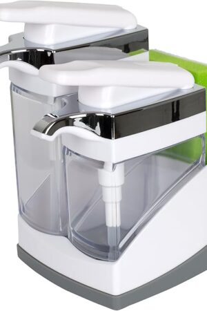 Casabella Sink Sider Duo with Sponge - (White & Chrome Plating)