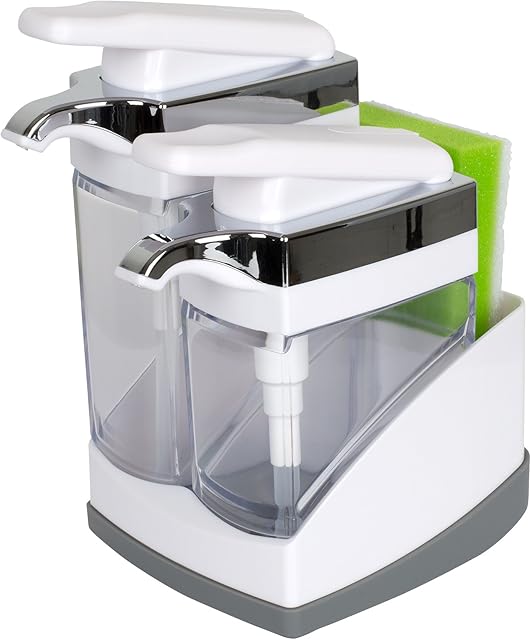 Casabella Sink Sider Duo with Sponge - (White & Chrome Plating)