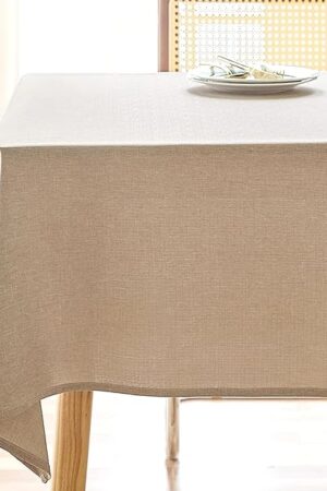 AUSSPVOCT Textured Polyester Tablecloth Rectangle 52x70 Waterproof Spill-Proof Wipeable Table Cloth Wrinkle Free Dining Table Cover for Birthday Farmhouse Spring Tablecloths Up to 36‘'X54''