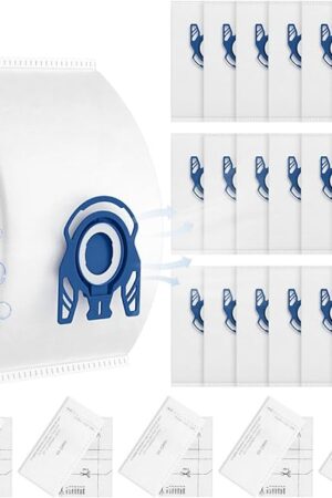 20 Pack 3D Airclean GN Vacuum Bags Compatible with Miele Classic C1, Complete C1, Complete C2, Complete C3, S227 S240, S270, S400, S2, S5, S8 Series Canister Vacuum Cleaner