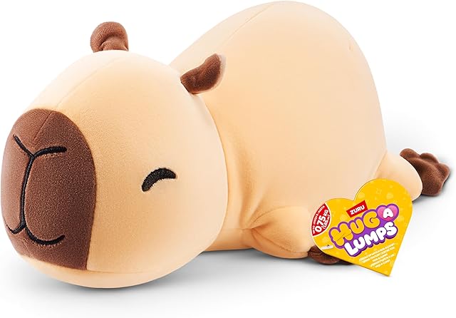 Capybara Connie by ZURU, Small, 1.65 lbs, Cuddly Squishy Weighted Plush, Sleeping Pillow Plush, Stuffed Animal (Capybara)