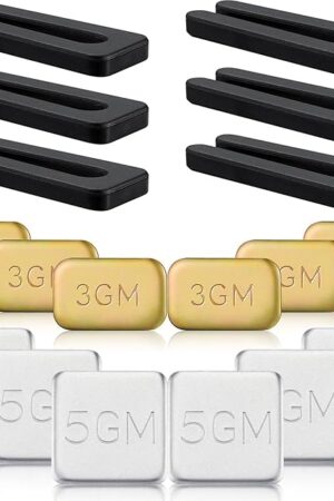 21 Pieces 6 Sets of Ceiling Fan Balancing Kit Fan Blade Balancing Kit Include 6 Self Adhesive Metal 5g Weight 9 Metal Self Adhesive 3g Weight 6 Plastic Clip