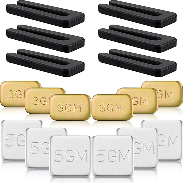 21 Pieces 6 Sets of Ceiling Fan Balancing Kit Fan Blade Balancing Kit Include 6 Self Adhesive Metal 5g Weight 9 Metal Self Adhesive 3g Weight 6 Plastic Clip