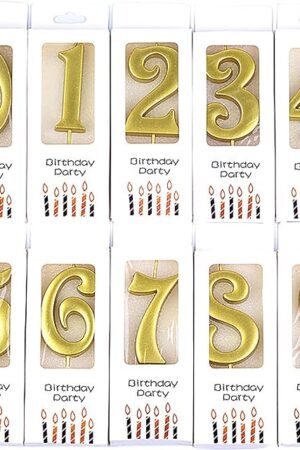 10-Pieces Numeral Birthday Candles, Birthday Digital Candle Baking Dessert Cake Party Romantic Atmosphere Decoration Number 0-9 Cake Top Decoration for Birthdays Wedding Anniversaries Parties