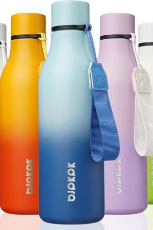 BJPKPK Stainless Steel Insulated Water Bottles 18 oz Metal Water Bottle Sky