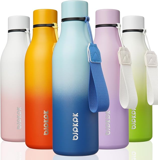 BJPKPK Stainless Steel Insulated Water Bottles 18 oz Metal Water Bottle Sky