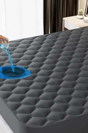 Waterproof King Mattress Protector, Noiseless King Size Mattress Pad with Deep Pocket Fitted Up to 8-21 inches, Soft & Breathable Bed Mattress Cover Washable for Home, Bedroom, Hotel (Gray)
