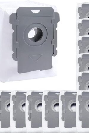 12 Pack Vacuum Bags for iRobot Roomba i1+ i2+ i3+ i4+Combo i5+ i6+ i7+ i8+ j5+ j6+ j8+ S9 Vacuum Cleaner with High Capacity and Long Lasting
