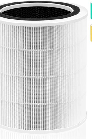 Core 400S Replacement Filter for LEVOIT Core 400S and Core400S-P/Core 400S-rf Smart WiFi Air Purifier,3-in-1 True H13 HEPA Activated Carbon Pre-Filter,1Pack,White