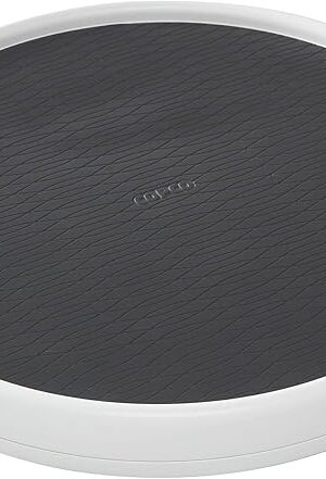 Copco Pro 15-Inch Lazy Susan Turntable, Non-Skid Pantry or Cabinet Organizer for Spices, Condiments, and Bottles, Smooth Rotation, Charcoal Finish