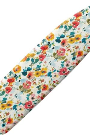Vintage Floral Ironing Board Cover and Pad 15x54 with Elastic Edge and Scorch Stain Resistant Thick Padding Ironing Board Covers Protective Scorch