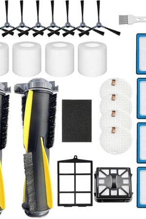 Dhoua Accessories Kit for Shark IQ R101AE (RV1001AE) IQ R101 (RV1001) AV911S EZ AV1010AE IQ Robot Vacuum Cleaner Replacement Parts Pack of Main Brush, Filters, Side Brushes