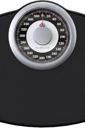 Zeno A25 Scales for Body Weight - Up to 400 LB - New - 5.3" Dial on 12.4" x 10.2" Platform - Anti-Skid Rubber Surface - Bathroom Scale Analog - Durable with 20-Year Assurance