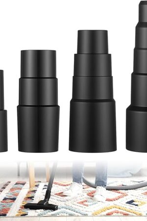 4Pcs Vacuum Hose Adapters, Universal Hose Adapters 1-3/8 inch to 1-1/4 inch Vacuum Connector Attachment, 1-1/2" to 1-3/8" to 1-1/4", 1" to 1-1/8" to 1-3/8" to 1-5/8"