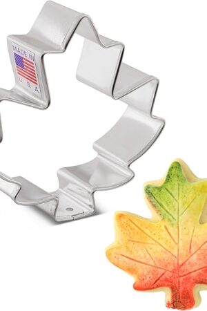 Ann Clark Cookie Cutters Small Maple Leaf Cookie Cutter, 2.75" Made in USA