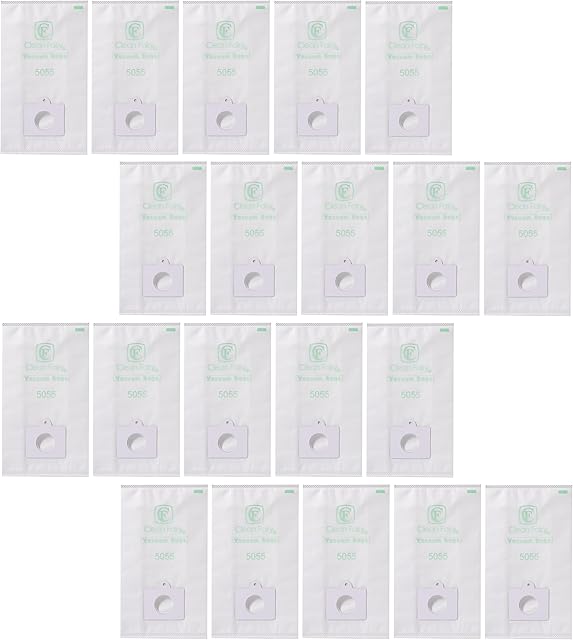 CF Clean Fairy 20Pack Replacement Micro Filtration Vacuum Bags Compatible With Kenmore Canister Type C/Q, 5055, 50557, 50558, 53292 Panasonic Type C-5 Models