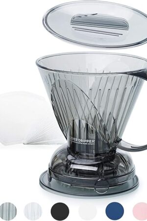 Clever Coffee Dripper and Filters, Large 18 oz (Cloud)| Barista's Choice| Safe BPA Free Plastic|Includes 100 Filters