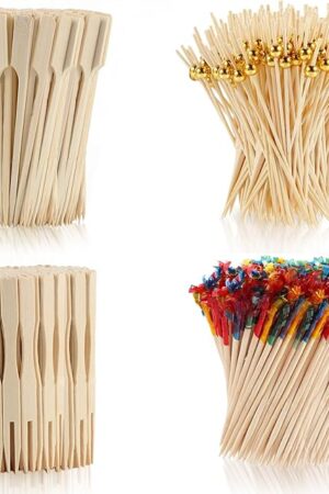 500pcs Cocktail Toothpicks for Appetizers,Party Skewers for Appetizers Picks,Charcuterie Boards Accessories,Cocktail Picks for Drinks,Fancy Tooth Picks for Appetizers,Bamboo Toothpicks for Food Sticks