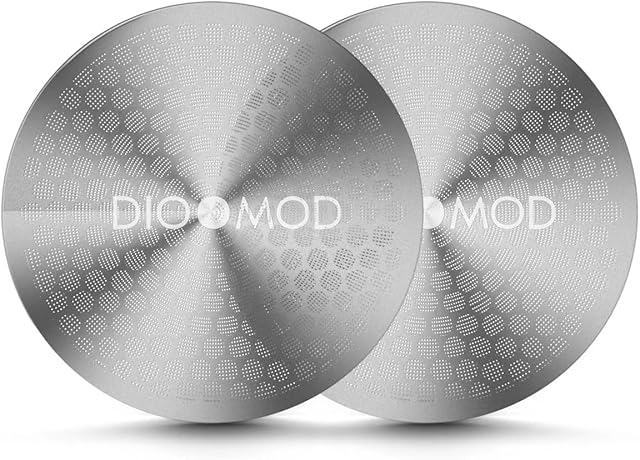 2 pack 53.35mm Espresso Puck Screen, 0.9mm 150μm Ultra Thin Coffee Espresso Filter Screen - Mesh Reusable Filter for Espresso Portafilter Filter Basket 54mm