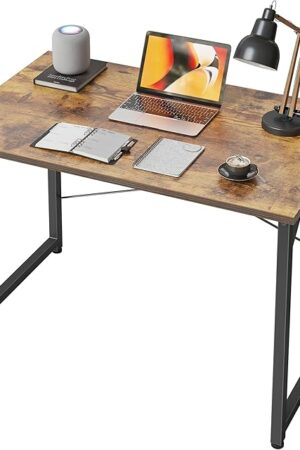 CubiCubi Computer Desk, 32 inch Small Home Office Desk for Small Spaces, Modern Simple Style for Home, Office, Study, Writing, Rustic Brown