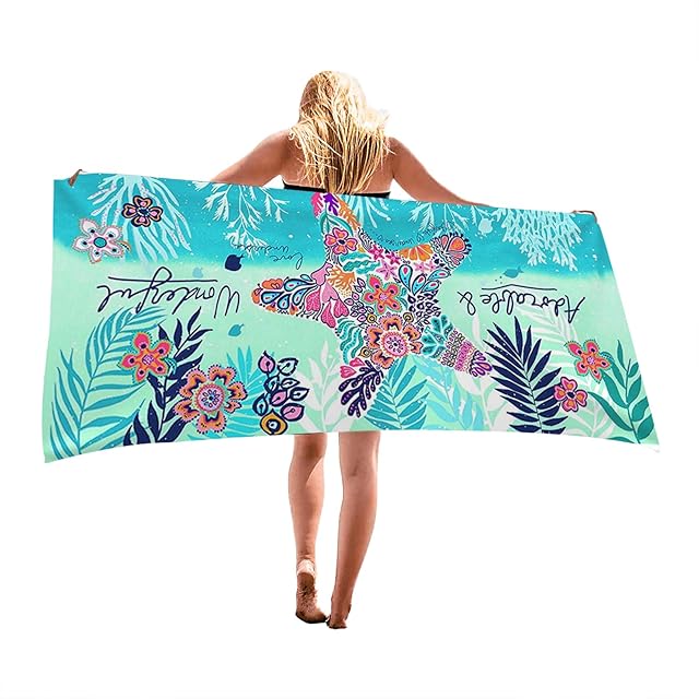 Beach Towel Microfiber 30×60 inch Cute Starfish Design