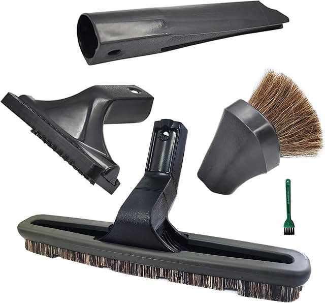 EZ SPARES 4Pcs Vacuum Attachments Compatible with Rainbow Cleaner Vacuum Horsehair Brush,Dusting Floor Brush Tools,Cleaning Wand Accessories,Vacuum Attachments Crevice Tool Kit