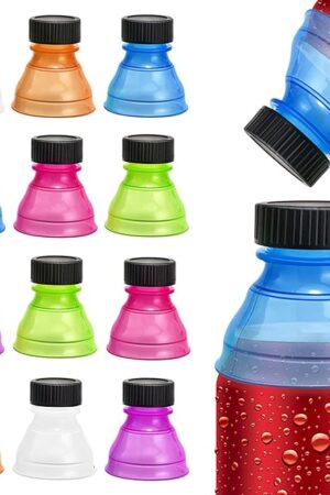 CoguZed 12 Packs Soda Can Lids and Covers - Spill-proof Soda Can Lid for Beer, Juice, Energy Drinks - BPA-free Reusable Can Lids Sodas Accessories for Picnic and Beach Parties
