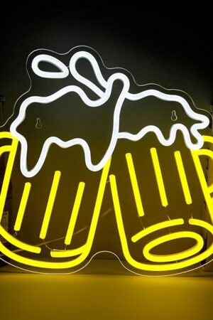 Beer Neon Sign for Wall Decor Dimmable Bar Neon Sign Led Beer Neon Lights Signs Neon Beer Sign for Man Cave Beer Bar Pub Store Bedroom Restaurant Club Hotel Party Decor Gifts