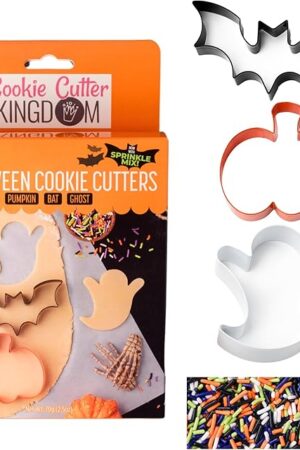 Cookie Cutter Kingdom, Easter Cookie Cutters plus Sprinkles, Baking, Cake Decorarting, Mold for Cakes Biscuits and Sandwiches (Spring) (Halloween)