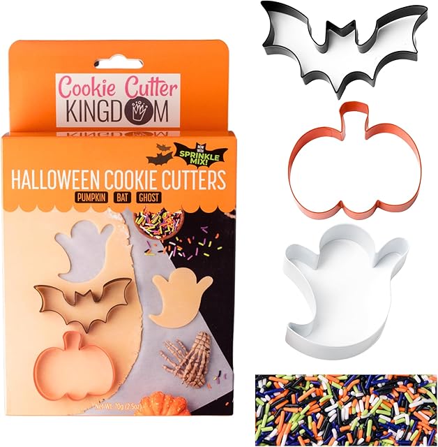 Cookie Cutter Kingdom, Easter Cookie Cutters plus Sprinkles, Baking, Cake Decorarting, Mold for Cakes Biscuits and Sandwiches (Spring) (Halloween)